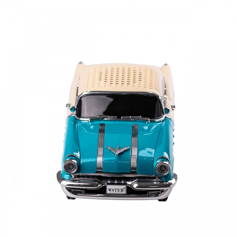 Портативна акустична колонка Pontiac 1955 Car Speaker колонка для телефона Бірюзово-бежевий