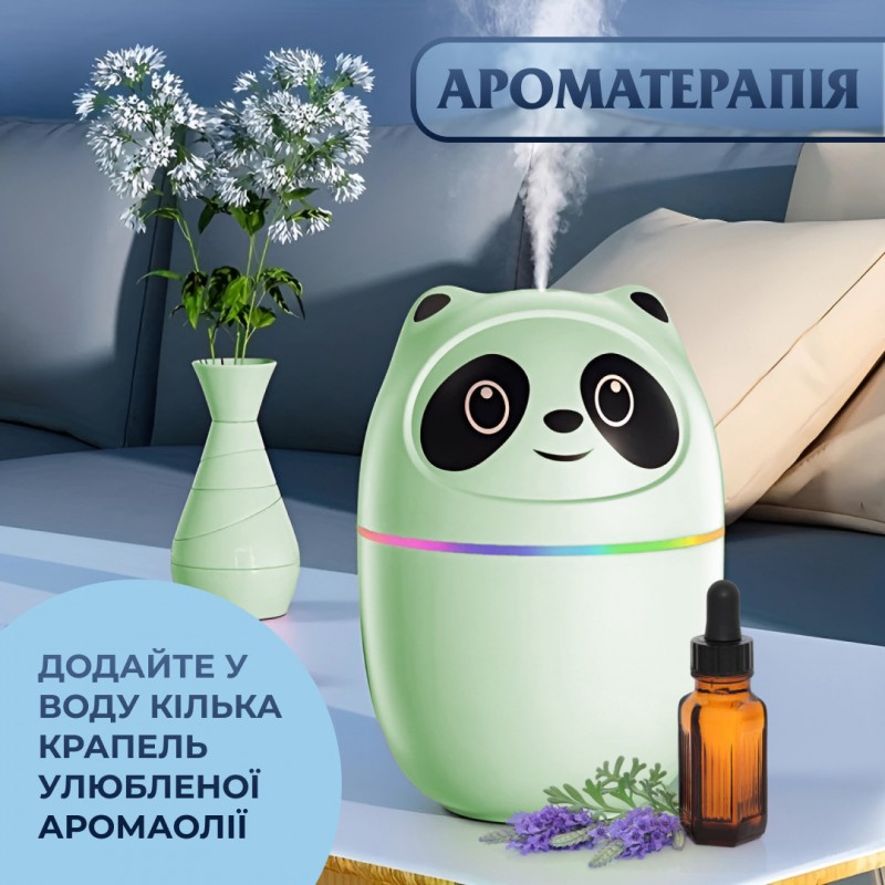 Зволожувач повітря A10 3-in-1 Humi Mute Light 220ml Pink Зелений