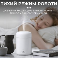 Зволожувач повітря H2O Humidifier USB 300ml очищувач зволожувач повітря Білий