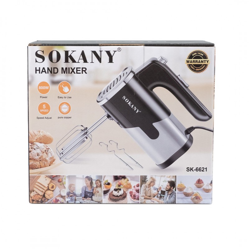 Міксер ручний Sokany SK-6621 Hand Mixer 800W міксер блендер
