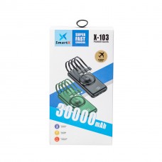 Повербанк з бездротовою зарядкою SmartX X-103 Fast Charging Power Bank 30000mAh зовнішній акумулятор
