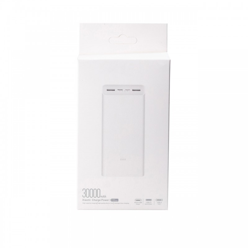 Повербанк Xiaomi Power Bank 3 30000mAh Fast Charging Version White зі швидкою зарядкою