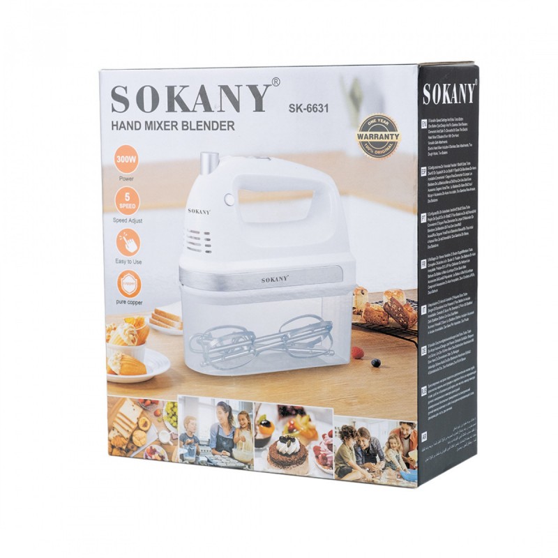 Міксер ручний Sokany SK-6631 Hand Mixer Blender 400W міксер