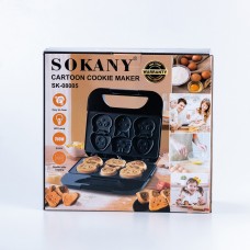 Мультипекар для оладок панкейків Sokany на 6 штук 750 Вт з формочками для дітей