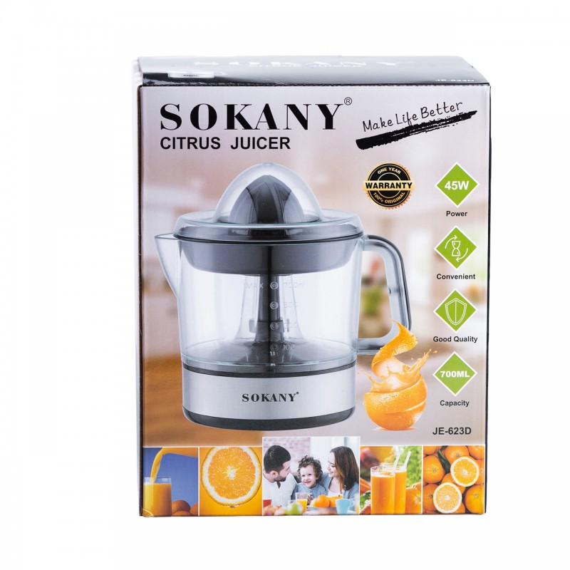 Соковижималка для цитрусових Sokany JE-623D Citrus Juicer 45W 700ml фрешниця для цитрусових