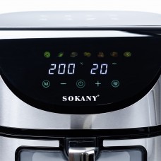 Аерофритниця 7 л аерогриль Sokany повітряний фритюр 1700W мультипіч без олії аеропіч настільна