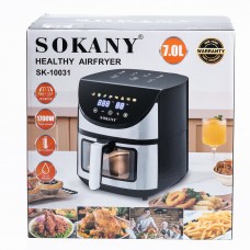 Аерофритниця 7 л аерогриль Sokany повітряний фритюр 1700W мультипіч без олії аеропіч настільна
