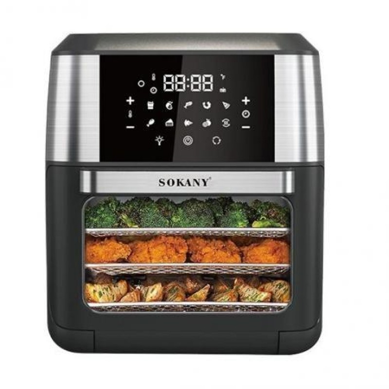 Аерофритниця 12 л Sokany аерогриль без масла 1800W парова фритюрниця мультипіч