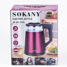 Електрочайник Sokany SK-SH-1076B Electric Kettle 2000W 1.7l