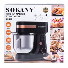 Міксер стаціонарний Sokany SK-276 Kitchen Master Stand Mixer 1000W 6l міксер з чашею