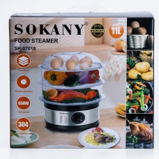 Пароварка скороварка Sokany SK-07018 Food Steamer 650W 11l скороварка мультиварка