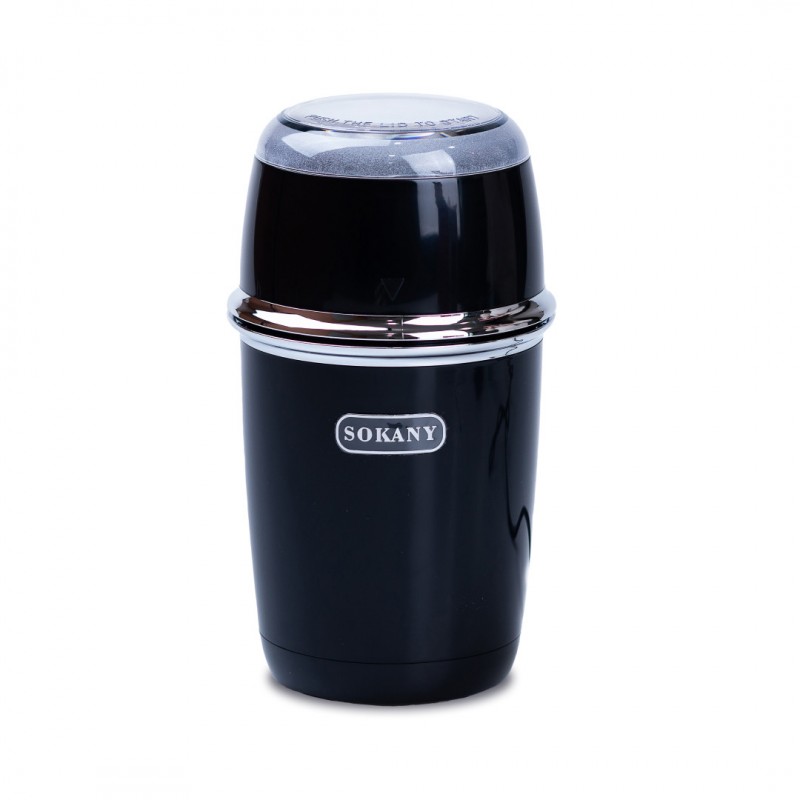 Кавомолка електрична Sokany SK-3025R Grinding Blender 150W 50g кавоварка для дому Чорний