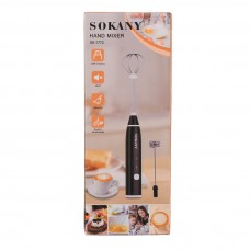Спінювач молока Sokany SK-1772 Hand Mixer USB 1200mAh Black збивалка для молока