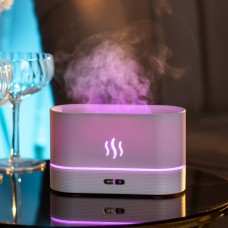 Зволожувач повітря Flame Aroma Diffuser міні зволожувач повітря Білий