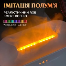 Зволожувач повітря Flame Aroma Diffuser міні зволожувач повітря Білий