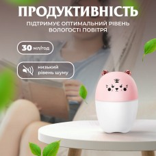 Зволожувач повітря Bear USB Humidifier 220ml міні зволожувач повітря Рожевий