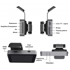 Відеореєстратор для авто Light Dual Lens Vihicle BlackBOX DVR реєстратор з камерою заднього виду