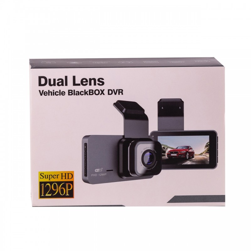Відеореєстратор для авто Light Dual Lens Vihicle BlackBOX DVR реєстратор з камерою заднього виду