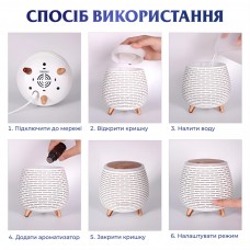 Зволожувач повітря Holdmay Aroma Diffuser 90ml міні зволожувач повітря зволожувачі повітря Білий