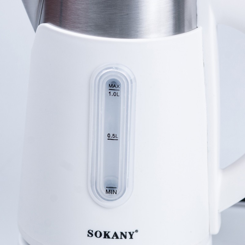 Електрочайник Sokany SK-0808B Water Kettle 1200W Black Білий