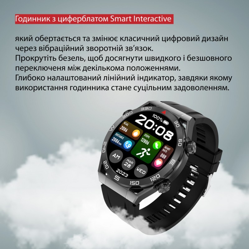 Смарт годинник чоловічі водонепроникні розумні годинники з nfc годинник для вимірювання тиску