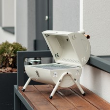 Мангал складаний круглий з кришкою 38×28×40 (см) портативний розкладний барбекю гриль