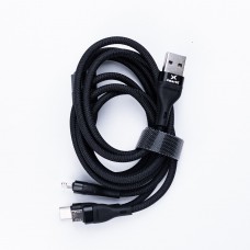 Кабель SmartX 3-in-1 Charging Data Cable USB-A to microUSB/USB-C/Lightning кабель для зарядки 3 в 1
