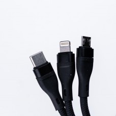 Кабель SmartX 3-in-1 Charging Data Cable USB-A to microUSB/USB-C/Lightning кабель для зарядки 3 в 1