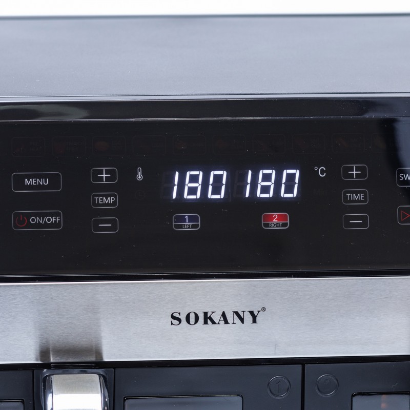 Аерогриль 11 літрів аерофітюрниця Sokany мультипіч 2800 Вт аеропіч парова фритюрниця настільна