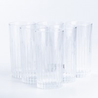 Склянка для води та соку висока скляна прозора