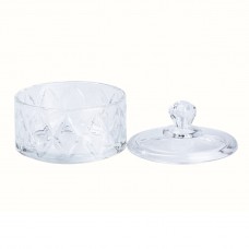 Скляна цукерниця 300 (мл) з кришкою 96 (мм) прозора