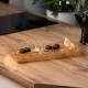 Блюдо для закусок 28.5 × 16.5 (см) на 4 секції прямокутна з товстого скла тарілка менажниця секційна