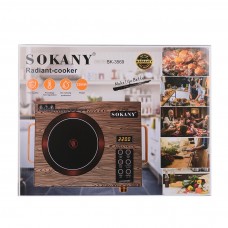 Електроплита настільна інфрачервона Sokany одноконфоркова 2000 Вт електрична плита на 1 конфорку