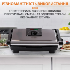 Гриль притискний контактний подвійний контактний 2000 Вт електрогриль Sokany для хот догів шаурми