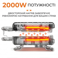 Гриль притискний контактний подвійний контактний 2000 Вт електрогриль Sokany для хот догів шаурми