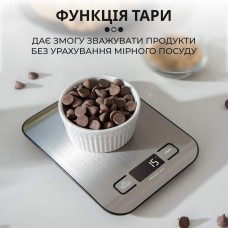 Кухонні ваги електронні 5 кг Sokany кулінарні на батарейках 2AAA точні домашні харчові для їжі