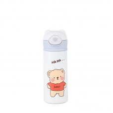 Термос дитячий Beizhiming Vacuum Cup 300ml термос із поїлкою термос із трубочкою для дітей Сірий