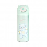 Термокружка дитяча Beizhiming Vacuum Cup 420ml термос із поїлкою М'ятний
