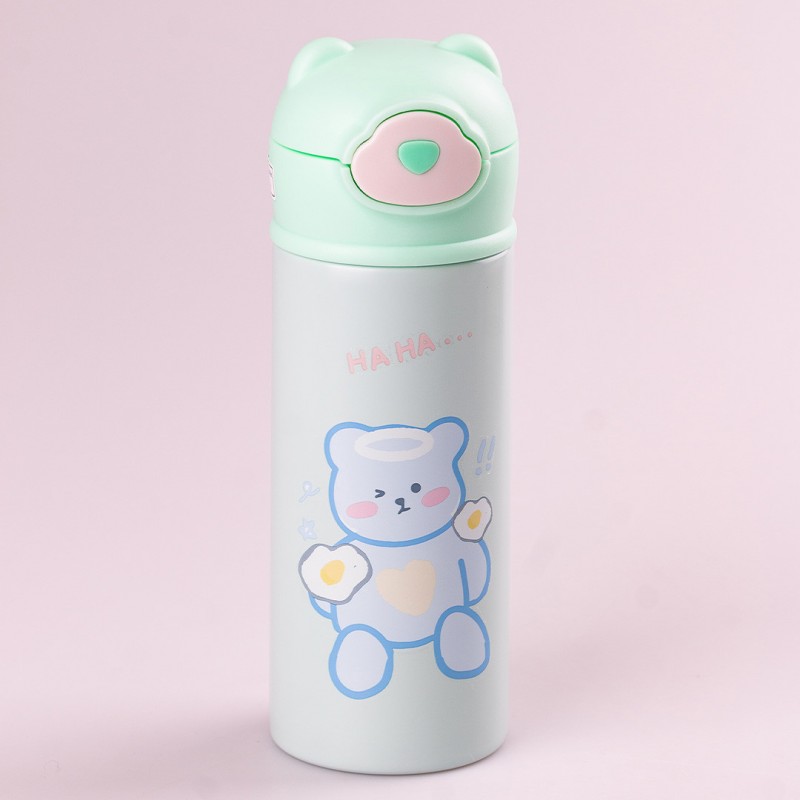 Термокружка дитяча Beizhiming Vacuum Cup 420ml термос із поїлкою М'ятний