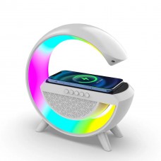 Портативна колонка з підсвічуванням з бездротовою зарядкою Big G Led Wireless Charging Speaker колонка для телефона