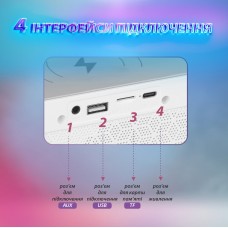 Портативна колонка з підсвічуванням з бездротовою зарядкою Big G Led Wireless Charging Speaker колонка для телефона
