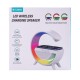Портативна колонка з підсвічуванням з бездротовою зарядкою Big G Led Wireless Charging Speaker колонка для телефона