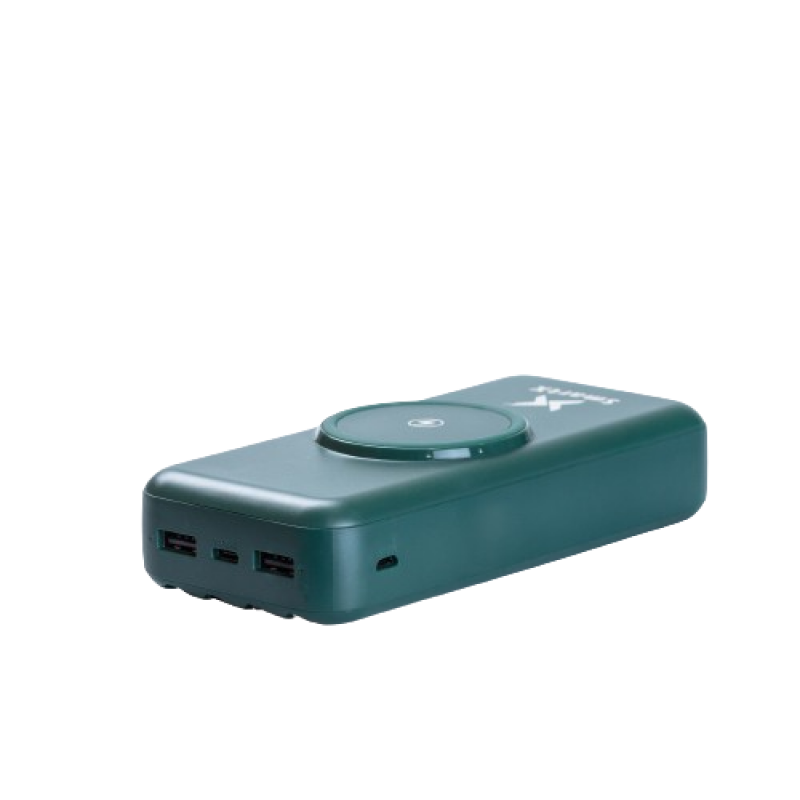 Повербанк 30000mah магнітна зарядка magsafe Power Bank з кабелями Lightning, USB-C, Micro USB, USB