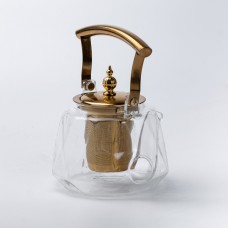 Заварник для чаю 1 л скляний прозорий 18×14×18.5 см