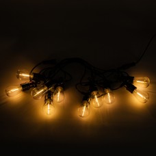 Гірлянда вулична у стилі ретро світлодіодна жовта S14 на 10 LED ламп завдовжки 5 метрів