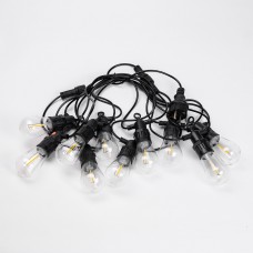 Гірлянда вулична у стилі ретро світлодіодна жовта S14 на 10 LED ламп завдовжки 5 метрів