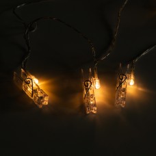 Гірлянда нитка із прищіпками для фото 5.2 метри 20 LED світлодіодів