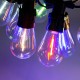 Гірлянда вулична в стилі ретро світлодіодна мультиколор S14 на 10 LED ламп довжиною 5 метрів