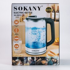 Чайник електричний 2.5 літра електрочайник Sokany