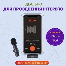 Мікрофон петличний бездротовий мікрофон bluetooth мікрофон петличка